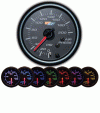 Universal Glow Shift 7 Color Air Pressure Gauge - Black - GS-C713