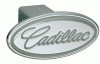 Universal Defenderworx Cadillac Script Oval Billet Hitch Cover - Silver - 38004