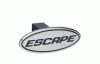 Universal Defenderworx Escape Script Oval Billet Hitch Cover - Black - 65003