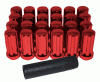 Disco Red Lug Nuts 14x1.5 24Lugs & Adapter Key