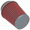 UNIVERSAL 2-3 " RED CONICAL WASHABLE AIR INTAKE FILTER