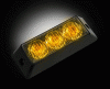 Universal Recon High-Intensity Strobe Light Module with Black Base - Amber - 3-LED 12 Function 3-Watt - 26421AM