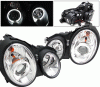 Mercedes-Benz CLK 4 Car Option Halo Projector Headlights - Chrome - LP-MBW208C-YD