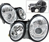 Mercedes-Benz CLK 4 Car Option Projector Headlights - Chrome - LP-MBW208C-DP