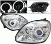 Mercedes-Benz SLK 4 Car Option Halo Projector Headlights - Chrome - LP-MBSLK98CC-YD