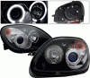Mercedes-Benz SLK 4 Car Option Halo Projector Headlights - Black - LP-MBSLK98BC-YD