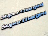 Custom Disco SuperCharged Emblems x 2