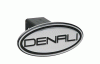 Universal Defenderworx Denali Script Oval Billet Hitch Cover - Black - 41003