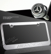 Chrome Frame with Black AMG Logo - 73-32248