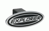 Universal Defenderworx Explorer Script Oval Billet Hitch Cover - Black - 61003
