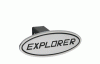 Universal Defenderworx Explorer Script Oval Billet Hitch Cover - Black - 61013