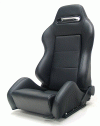 Black Synthetic Leather Racing Seats Gallant WRX