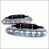 Universal Spec-D LED Bumper Fog Light - Clear - LF-102LED-WT-SD
