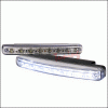 Universal Spec-D White LED Daytime Running Light with Chrome Trim - 8PC - LF-108LED-WT