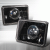 Universal Spec-D 4x6 Projector Headlights - Black - LHP-4X6JM