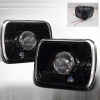 Universal Spec-D 7x6 Projector Headlights - Black - LHP-7X6JM