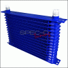 Universal Spec-D Oil Cooler - Blue - 15 Row - OCL-15RW10BLU