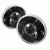 Spyder Round Projector Lamp 7 Inch with Super White H4 Bulbs - Black - PRO-CL-7ROU-H4-BK
