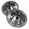 Spyder Round Projector Lamp 7 Inch with Super White H4 Bulbs - Chrome - PRO-CL-7ROU-H4-C