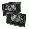 Universal Xtune 4x6 Inch Projector Headlights with LED - Black - PRO-JH-4X6-LED-BK