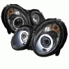 Mercedes-Benz CLK Spyder Projector Headlights - Halogen Model Only - CCFL Halo - Black - High H1 - Low H7 - PRO-YD-MBCLK98-CCFL-BK