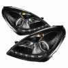 Mercedes-Benz SLK Spyder Projector Headlights - Xenon HID Model Only - Daytime Running Light - Black - High H1 - Low D2R - PRO-YD-MBSLK05-HID-DRL-BK