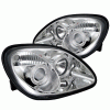 Mercedes-Benz SLK Spyder Projector Headlights - Halogen Model Only - LED Halo - Chrome - High H1 - Low H1 - 1PC - PRO-YD-MBSLK98-1PC-HL-C