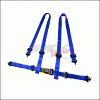 Universal Spec-D Racing Seat Belt 4 Point Harness -Blue - RSB-4PTB