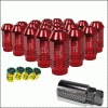 Spec-D Lug Nut Set - Red - 21 PieceSet - SD-LN-150-21KRD-N-SD