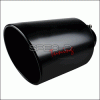 EXHAUST TIP - 4in INLET, 8in OUTLET - BLACK MF-TP0408D-BS 