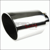EXHAUST TIP - 4in INLET, 8in OUTLET - SILVER MF-TP0408D-S