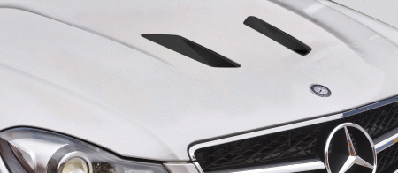 Mercedes  Universal Duraflex Black Series Look Hood Ducts Scoops Vents - 2 Piece - 112445