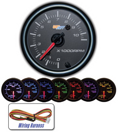 Mercedes  Universal Glow Shift 7 Color Tachometer Gauge - Black - GS-C710