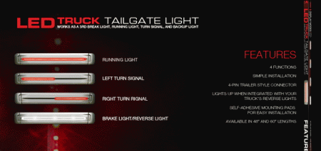Mercedes  Universal EFX LED Truck Tailgate Light - 60 Inch