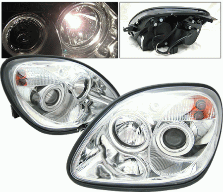 Mercedes  Mercedes-Benz SLK 4 Car Option Projector Headlights - Chrome - LP-MBSLK98CC-YD-NR