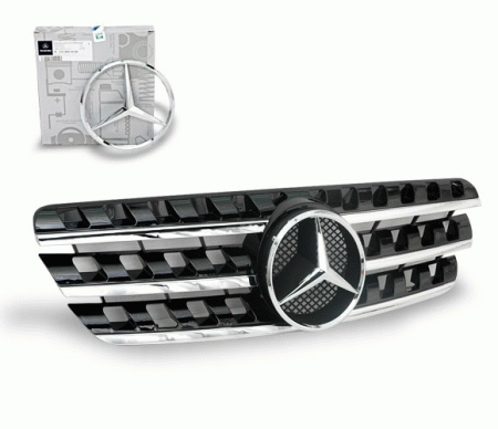 Mercedes  Mercedes ML 4CarOption Front Hood Grille - GRA-W1639805W164-BK