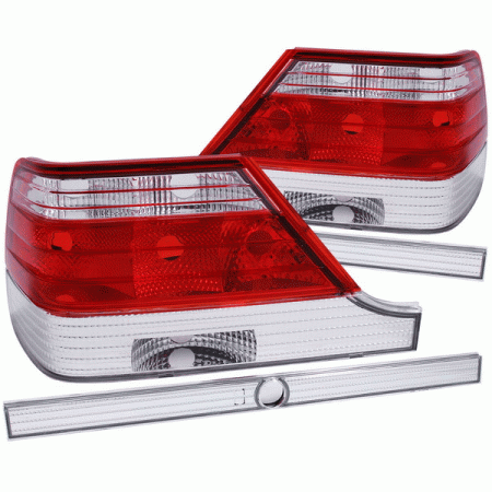 Mercedes  Mercedes-Benz S Class Anzo Taillights with Red Housing - Clear Lens - 221153