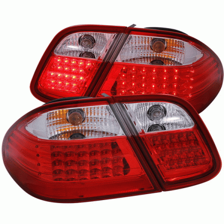 Mercedes  Mercedes-Benz CLK Anzo LED Taillights with Red Housing - Crystal Clear Lens - 321104