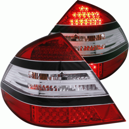 Mercedes  Mercedes-Benz E Class Anzo LED Taillights with Red Housing - Middle Black Housing - Clear Lens - 321142