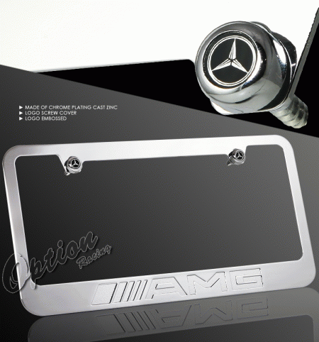 Mercedes  Chrome Frame with Black AMG Logo - 73-32248