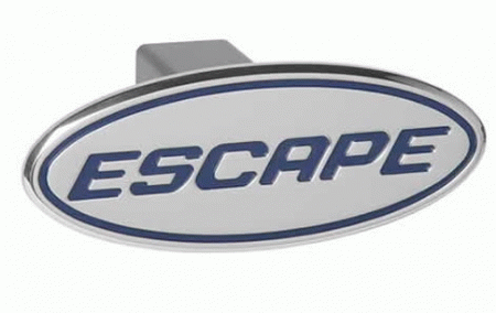 Mercedes  Universal Defenderworx Escape Script Oval Billet Hitch Cover - Blue - 65001