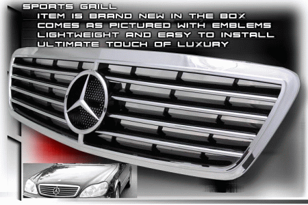Mercedes  S Class Sports Grille - Chrome