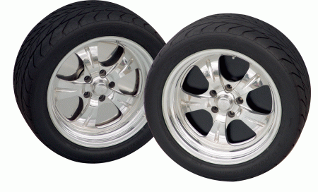 Mercedes  RideTech 14 Inch 5-Lug Wheelplate Set - Polished Stainless Steel - 83114001