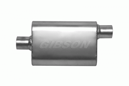 Mercedes  Gibson CFT Superflow Center-Offset Oval Muffler - Aluminized - 55121