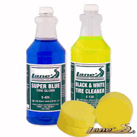 Mercedes  Lanes Super Blue Tire Gloss Shine, Tire Cleaner & Tire Dresser Applicators Kit
