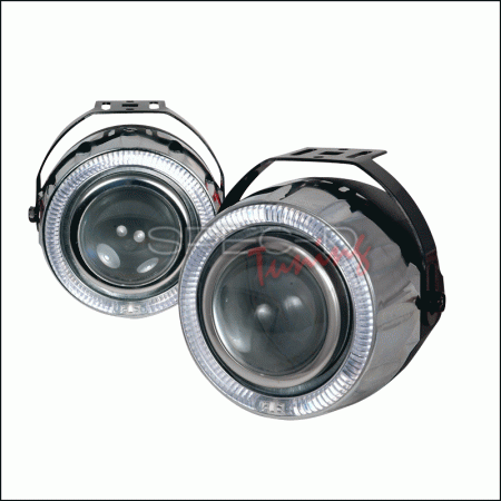 Mercedes  Universal Spec-D 7 Color Halo Projector Fog Light - Clear - LFP-RND-YL