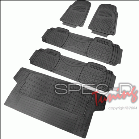 Mercedes  Universal Spec-D Pvc Floor Mat 4 Pieces Set Grey & Trunk Piece - MAT-4201GRY